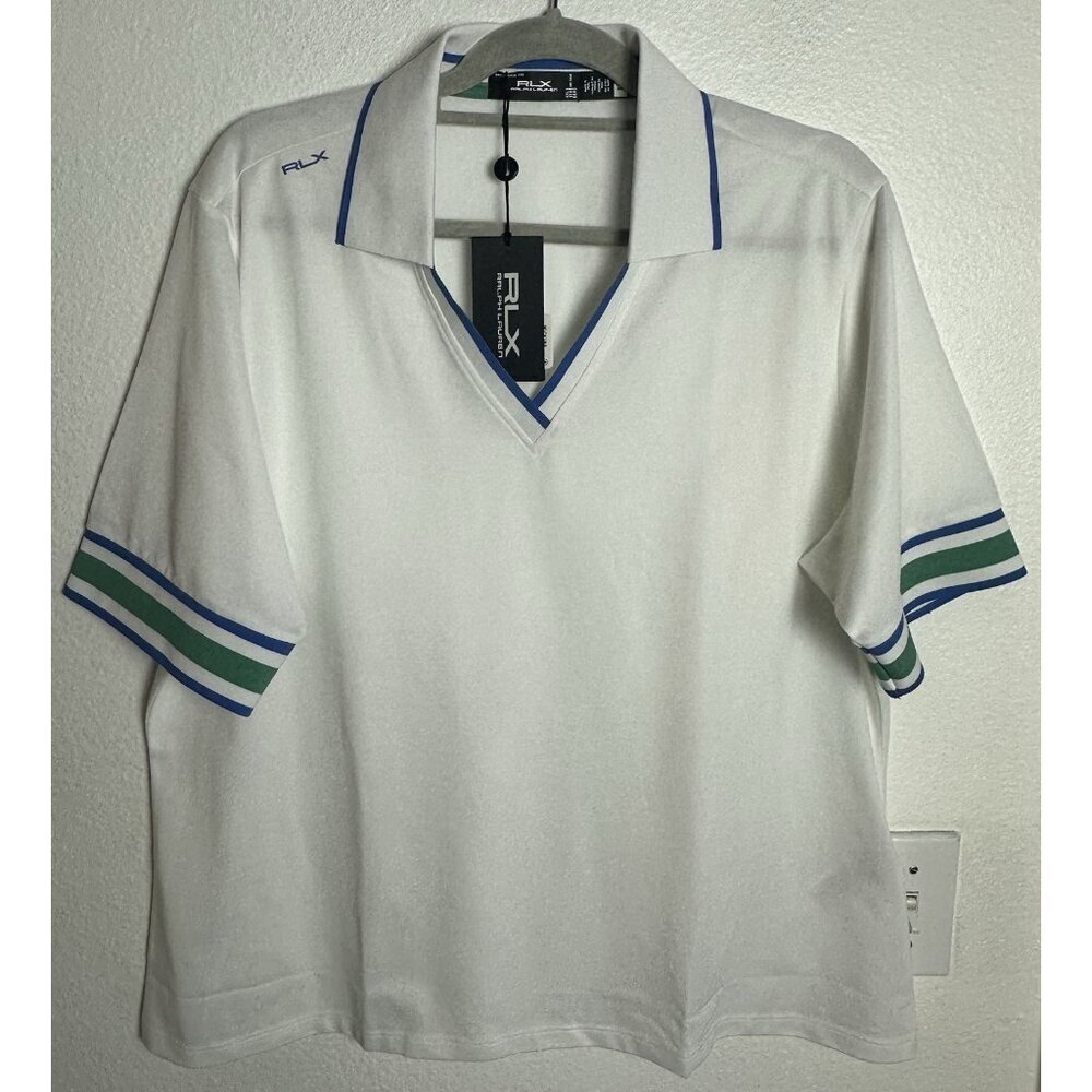 RLX Ralph Lauren Women's Short Sleeve Tour Pique Cricket Polo Size XXL NWT - Picture 13 of 14